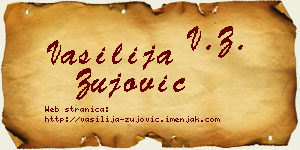 Vasilija Žujović vizit kartica